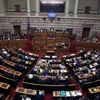 Toàn cảnh phiên bỏ phiếu của Quốc hội Hy Lạp ở thủ đô Athens ngày 7/10. (Nguồn: THX/TTXVN)