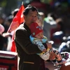Trẻ sơ sinh Trung Quốc tại bệnh viện nhi đồng ở Bắc Kinh ngày 30/10. (Nguồn: AFP/TTXVN)