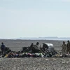 Mảnh vỡ máy bay Nga tại Wadi al-Zolomat, bán đảo Sinai, Ai Cập ngày 1/11. (Nguồn: AFP/TTXVN)