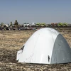 Mảnh vỡ máy bay Nga A321 tại hiện trường vụ rơi máy bay ở Wadi el-Zolmat, bán đảo Sinai, Ai Cập ngày 1/11. (Nguồn: AFP/TTXVN)