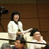 Đại biểu Quốc hội tỉnh Sóc Trăng Nguyễn Tuyết Liên phát biểu ý kiến. (Ảnh: Phương Hoa/TTXVN)