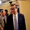 Ông Sam Rainsy tại một cuộc họp báo ở thủ đô Tokyo của Nhật Bản ngày 10/11. (Nguồn: AFP/TTXVN)