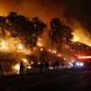 Lực lượng cứu hỏa nỗ lực khống chế các đám cháy rừng ở Valley Fire, California Mỹ ngày 13/9. (Nguồn: AFP/TTXVN)