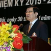 Chủ tịch nước Trương Tấn Sang phát biểu tại Đại hội. (Ảnh: Nguyễn Khang/TTXVN)