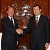 Chủ tịch nước Trương Tấn Sang tiếp Viện trưởng Viện Kiểm sát Tối cao Triều Tiên Jang Byong Gyu, sang thăm và làm việc tại Việt Nam. (Ảnh: Nguyễn Khang/TTXVN)