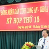 Ông Phạm Văn Rạnh phát biểu chỉ đạo tại kỳ họp thứ 15 HĐND tỉnh khóa VIII. (Nguồn: Longan.gov.vn)