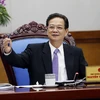 Thủ tướng Nguyễn Tấn Dũng phát biểu kết luận phiên họp. (Ảnh: Đức Tám/TTXVN)