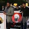 Biểu tình tại thủ đô Baghdad, Iraq, phản đối quyết định xử tử giáo sỹ Nimr al-Nimr ngày 3/1. (Nguồn: AFP/TTXVN)