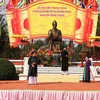 Hoạt cảnh hát chèo về Trạng Trình Nguyễn Bỉnh Khiêm tại lễ hội đền Trạng Trình. (Ảnh: Lâm Khánh/TTXVN)