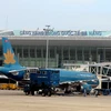 Máy bay của Vietnam Airlines tại Cảng hàng không quốc tế Đà Nẵng. (Ảnh: Huy Hùng/TTXVN)