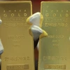 Vàng được bày bán tại sàn giao dịch vàng Hàn Quốc ở thủ đô Seoul ngày 30/6/2015. (Nguồn: Yonhap/TTXVN)