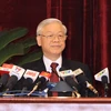 Tổng Bí thư Nguyễn Phú Trọng phát biểu khai mạc Hội nghị. (Ảnh: Thống Nhất/TTXVN)