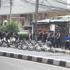 Cảnh sát được huy động tại Jakarta. (Ảnh: Ngọc Hiệp/Vietnam+)