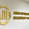 Logo ngân hàng AIIB tại thủ đô Bắc Kinh, Trung Quốc ngày 21/12/2015. (Nguồn: THX/TTXVN)