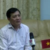 Đại sứ Trương Mạnh Sơn trả lời phỏng vấn của phóng viên TTXVN về chương trình quảng bá du lịch tại Séc (Ảnh: Hồng Tâm/Vietnam+)
