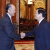 Chủ tịch nước Trương Tấn Sang tiếp ông Jim Yong Kim, Chủ tịch Ngân hàng Thế giới (WB) đang thăm và làm việc tại Việt Nam. (Ảnh: Thống Nhất/TTXVN)