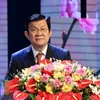 Chủ tịch nước Trương Tấn Sang phát biểu tại chương trình kỷ niệm. (Ảnh: Phương Hoa/TTXVN)