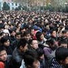 Các học sinh Trung Quốc tại thành phố Hợp Phì, tỉnh An Huy. (Nguồn: AFP/TTXVN)