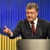 Tổng thống Ukraine Petro Poroshenko phát biểu tại một sự kiện ở Kiev ngày 14/1. (Nguồn: AFP/TTXVN)