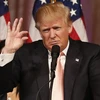 Ứng viên đảng Cộng hòa Donald Trump phát biểu trong cuộc họp báo ở West Palm Beach, Florida, Mỹ ngày 15/3. (Nguồn: AFP/TTXVN)