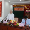 Tổng Bí thư Nguyễn Phú Trọng phát biểu tại buổi làm việc với Ban Thường vụ và cán bộ chủ chốt tỉnh Phú Yên. (Ảnh: Trí Dũng/TTXVN)