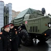 Hệ thống tên lửa đất đối không S-300 PMU trưng bày tại triển lãm quân sự ở Saint Petersburg ngày 20/2/2015. (Nguồn: AFP/TTXVN)