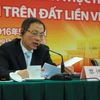 Thứ trưởng Bộ Ngoại giao Việt Nam Lê Hoài Trung phát biểu tại hội nghị. (Ảnh: Xuân Vịnh/TTXVN)