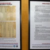 Triển lãm văn bản hành chính Nhà nước nhìn từ Châu bản triều Nguyễn tại Thừa Thiên-Huế. (Ảnh: Hồ Cầu/TTXVN)