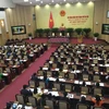 Các đại biểu tham dự kỳ họp thứ nhất HĐND thành phố Hà Nội. (Ảnh: Nguyễn Văn Cảnh/TTXVN)