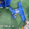 Mảnh vỡ máy bay MS804 được công bố tại Ai Cập ngày 21/5. (Nguồn: EPA/TTXVN)