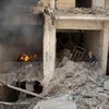 Cảnh đổ nát do xung đột tại Aleppo, Syria ngày 8/6. (Nguồn: AFP/TTXVN) 