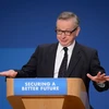 Bộ trưởng Tư pháp Anh Michael Gove phát biểu tại hội nghị thường niên của Đảng Bảo thủ ở thành phố Birmingham, miền trung Anh ngày 24/6. (Nguồn: AFP/ TTXVN)