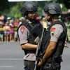 Cảnh sát Indonesia phong tỏa hiện trường một vụ tấn công. (Nguồn: EPA/TTXVN)