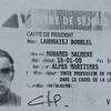Giấy phép cư trú của đối tượng Mohamed Lahouaiej-Bouhlel do cảnh sát Pháp công bố ngày 15/7. (Nguồn: AFP/TTXVN)