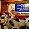 Đại hội biểu quyết thông qua danh sách Ban chấp hành Hội hữu nghị Việt Nam-Lào Thành phố Hồ Chí Minh (nhiệm kỳ 2016-2021). (Ảnh: Thế Anh/TTXVN)
