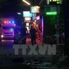 Cảnh sát điều tra tại hiện trường vụ nổ bom ở Hua Hin. (Nguồn: AP/TTXVN)