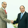 Thủ tướng Nguyễn Xuân Phúc tiếp ông Harish Parvathaneni, Đại sứ Ấn Độ tại Việt Nam đến chào xã giao nhân dịp nhận nhiệm kỳ công tác tại Việt Nam. (Ảnh: Thống Nhất/TTXVN)