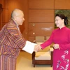 Chủ tịch Quốc hội Nguyễn Thị Kim Ngân tiếp ông Jigme Zangpo, Chủ tịch Quốc hội Bhutan đang ở thăm và làm việc tại Việt Nam. (Ảnh: Trọng Đức/TTXVN)