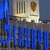 Logo của Tập đoàn khí đốt Gazprom tại thủ đô Moskva, Nga ngày 1/1/2009. (Nguồn: EPA/TTXVN)