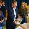 Thị trưởng Berlin Michael Müller tại điểm bầu cử. (Nguồn: theguardian.com)