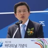 Thủ tướng Hàn Quốc Hwang Kyo-ahn phát biểu trong một sự kiện ở Suncheon ngày 31/5. (Nguồn: Yonhap/TTXVN)