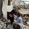 Cảnh đổ nát sau một cuộc không kích tại thành phố Hodeida, Yemen ngày 22/9. (Nguồn: AFP/TTXVN)