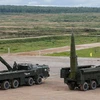 Tên lửa chiến thuật 'Iskander-M' của quân đội Nga trong cuộc diễn tập tại Kubinka, Nga, ngày 9/9. (Nguồn: EPA/TTXVN)