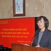 Đại sứ Việt Nam tại Mexico Lê Linh Lan phát động Lễ phát động quyên góp, ủng hộ đồng bào miền Trung. (Ảnh: Việt Hùng/Vietnam+)