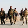 Binh sỹ Iraq trong chiến dịch truy quét IS tại Mosul ngày 31/10. (Nguồn: EPA/TTXVN)