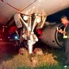 Máy bay mang số hiệu AK6443 của hãng hàng không AirAsia bị trượt bánh. (Nguồn: Nst.com.my)