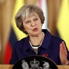 Thủ tướng Anh Theresa May phát biểu tại một sự kiện ở London ngày 2/11. (Nguồn: AFP/TTXVN)