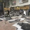 Hiện trường vụ nổ tại sân bay Brussels ngày 22/3. (Nguồn: AFP/TTXVN)
