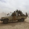 Phiến quân Houthi tại một khu vực ở thủ đô Sanaa ngày 10/11. (Nguồn: EPA/TTXVN)
