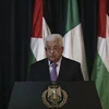 Tổng thống Palestine Mahmoud Abbas tại cuộc họp báo ở thành phố Bethlehem, Bờ Tây ngày 1/11. (Nguồn: THX/TTXVN)